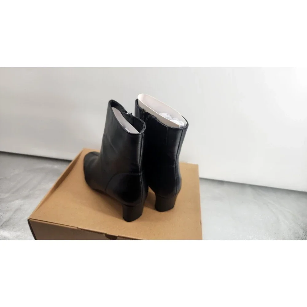 J. Crew Womens 7.5‎ Black Snip Toe Booties Shoes New With Box